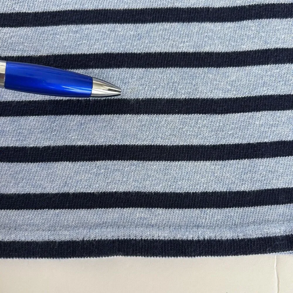 Saint James Top Womens Breton Blue Striped M Boatneck Long Sleeve Preppy France - Picture 12 of 12